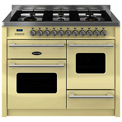 Britannia RC-11XGG-DE Delphi Dual Fuel Range Cooker Gloss Cream Britannia RC-11XGG-DE Delphi Dual Fuel Range Cooker Gloss Cream